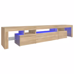 vidaXL TV Cabinet with LED Lights Media Unit TV Stand TV Unit Hifi Cabinet - sonoma oak, 215 x 36.5 x 40 cm - Additional view 2