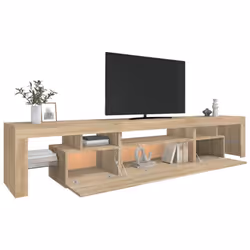 vidaXL TV Cabinet with LED Lights Media Unit TV Stand TV Unit Hifi Cabinet - sonoma oak, 215 x 36.5 x 40 cm - Additional view 5