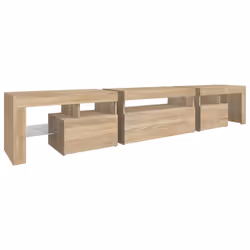 vidaXL TV Cabinet with LED Lights Media Unit TV Stand TV Unit Hifi Cabinet - sonoma oak, 215 x 36.5 x 40 cm - Additional view 7
