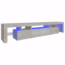 vidaXL TV Cabinet with LED Lights Media Unit TV Stand TV Unit Hifi Cabinet - concrete grey, 215 x 36.5 x 40 cm - Additional view 2