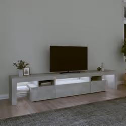 vidaXL TV Cabinet with LED Lights Media Unit TV Stand TV Unit Hifi Cabinet - concrete grey, 215 x 36.5 x 40 cm - Additional view 3