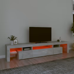 vidaXL TV Cabinet with LED Lights Media Unit TV Stand TV Unit Hifi Cabinet - concrete grey, 215 x 36.5 x 40 cm - Additional view 5