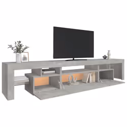 vidaXL TV Cabinet with LED Lights Media Unit TV Stand TV Unit Hifi Cabinet - concrete grey, 215 x 36.5 x 40 cm - Additional view 6