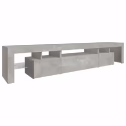 vidaXL TV Cabinet with LED Lights Media Unit TV Stand TV Unit Hifi Cabinet - concrete grey, 215 x 36.5 x 40 cm - Additional view 7