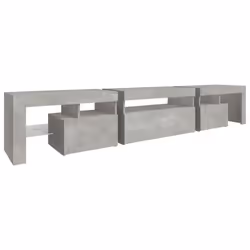 vidaXL TV Cabinet with LED Lights Media Unit TV Stand TV Unit Hifi Cabinet - concrete grey, 215 x 36.5 x 40 cm - Additional view 8