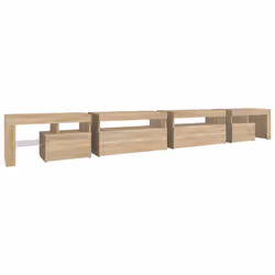 vidaXL TV Cabinet with LED Lights Media Unit TV Stand TV Unit Hifi Cabinet - sonoma oak, 290 x 36.5 x 40 cm - Additional view 7