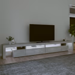 vidaXL TV Cabinet with LED Lights Media Unit TV Stand TV Unit Hifi Cabinet - concrete grey, 290 x 36.5 x 40 cm - Additional view 2