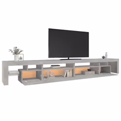 vidaXL TV Cabinet with LED Lights Media Unit TV Stand TV Unit Hifi Cabinet - concrete grey, 290 x 36.5 x 40 cm - Additional view 5