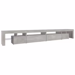 vidaXL TV Cabinet with LED Lights Media Unit TV Stand TV Unit Hifi Cabinet - concrete grey, 290 x 36.5 x 40 cm - Additional view 6
