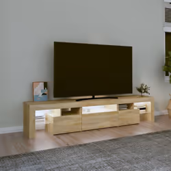 vidaXL TV Cabinet with LED Lights Media Unit TV Stand TV Unit Hifi Cabinet - sonoma oak, 200 x 36.5 x 40 cm - Additional view 3