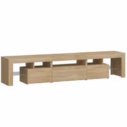 vidaXL TV Cabinet with LED Lights Media Unit TV Stand TV Unit Hifi Cabinet - sonoma oak, 200 x 36.5 x 40 cm - Additional view 7