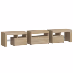 vidaXL TV Cabinet with LED Lights Media Unit TV Stand TV Unit Hifi Cabinet - sonoma oak, 200 x 36.5 x 40 cm - Additional view 8