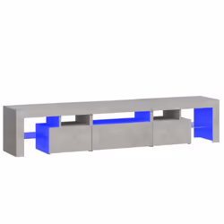 vidaXL TV Cabinet with LED Lights Media Unit TV Stand TV Unit Hifi Cabinet - concrete grey, 200 x 36.5 x 40 cm - Additional view 2