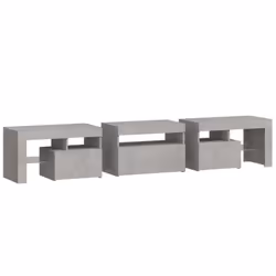 vidaXL TV Cabinet with LED Lights Media Unit TV Stand TV Unit Hifi Cabinet - concrete grey, 200 x 36.5 x 40 cm - Additional view 8