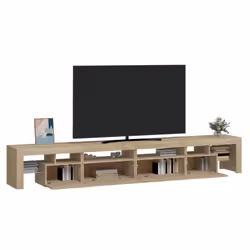 ) vidaXL TV Cabinet with LED Lights Media Unit TV Stand TV Unit Hifi Cabinet - sonoma oak, 260 x 36.5 x 40 cm (4 pcs - Additional view 6