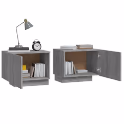 vidaXL Bedside Cabinet Couch End Table Chipboard 100x35x40 cm Multi Colours - grey sonoma - Additional view 3