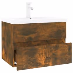 vidaXL Sink Cabinet with Built-in Basin Smoked Oak Engineered Wood Sink Unit