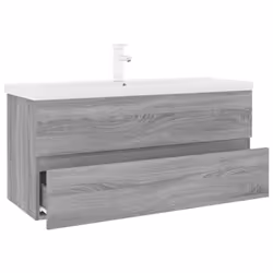 vidaXL Sink Cabinet Home Bathroom Sink Unit Storage Cabinet Engineered Wood - grey sonoma, 100 x 38.5 x 45 cm - Additional view 3