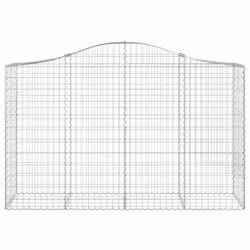 vidaXL Arched Gabion Basket Stone Basket Gabion Retaining Wall Galvanised Iron - 200 x 50 x 120/140 cm/ 1 pcs - Additional view 2