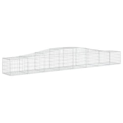 vidaXL Arched Gabion Basket Stone Basket Gabion Retaining Wall Galvanised Iron - 400 x 50 x 40/60 cm/ 1 pcs