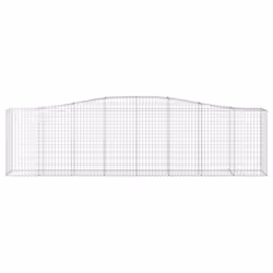 vidaXL Arched Gabion Basket Stone Basket Gabion Retaining Wall Galvanised Iron - 400 x 50 x 100/120 cm/ 1 pcs - Additional view 2