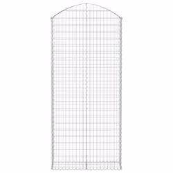 vidaXL Arched Gabion Basket Galvanised Iron Mesh Wire Stone Basket Multi Sizes - 100 x 30 x 220/240 cm - Additional view 2