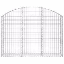vidaXL Arched Gabion Basket Galvanised Iron Mesh Wire Stone Basket Multi Sizes - 150 x 30 x 100/120 cm
