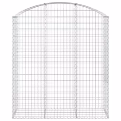 vidaXL Arched Gabion Basket Galvanised Iron Mesh Wire Stone Basket Multi Sizes - 150 x 50 x 160/180 cm - Additional view 2