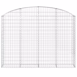 vidaXL Arched Gabion Basket Galvanised Iron Mesh Wire Stone Basket Multi Sizes - 200 x 30 x 140/160 cm - Additional view 2