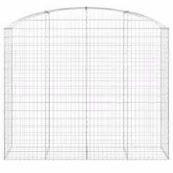 vidaXL Arched Gabion Basket Galvanised Iron Mesh Wire Stone Basket Multi Sizes - 200 x 50 x 160/180 cm - Additional view 2