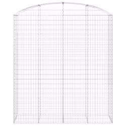 vidaXL Arched Gabion Basket Galvanised Iron Mesh Wire Stone Basket Multi Sizes - 200 x 50 x 220/240 cm - Additional view 2