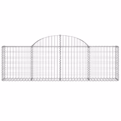 vidaXL Arched Gabion Basket Stone Basket Gabion Retaining Wall Galvanised Iron - 200 x 30 x 60/80 cm/ 1 pcs - Additional view 2