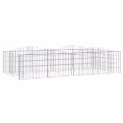 vidaXL Arched Gabion Raised Bed Gabion Wall 200x100x50 cm Galvanised Iron