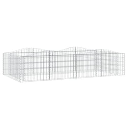 vidaXL Arched Gabion Raised Bed Gabion Wall 200x100x50 cm Galvanised Iron
