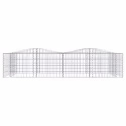 vidaXL Arched Gabion Raised Bed Gabion Wall 200x100x50 cm Galvanised Iron
