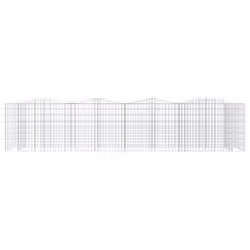 vidaXL Arched Gabion Raised Bed Gabion Basket Mesh Wire Stone Galvanised Iron - 400 x 100 x 100 cm