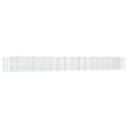 vidaXL Arched Gabion Raised Bed Gabion Basket Mesh Wire Stone Galvanised Iron - 800 x 100 x 100 cm