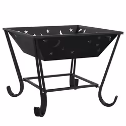 vidaXL Fire Pit Fire Bowl Outdoor Fireplace Patio Heater with Poker XXL Steel - Additional view 4