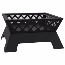 vidaXL Fire Pit Fire Bowl Outdoor Fireplace Patio Heater with Poker XXL Steel - Additional view 4
