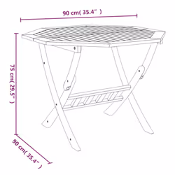 vidaXL Solid Wood Acacia Garden Dining Set 5 Piece Table with/without Armrest - with armrest - Additional view 8
