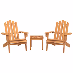 vidaXL 3 Piece Adirondack Garden Lounge Set Solid Wood Acacia - Additional view 2