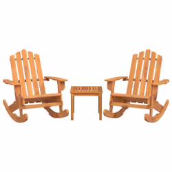 vidaXL 3 Piece Adirondack Garden Lounge Set Solid Wood Acacia - Additional view 2