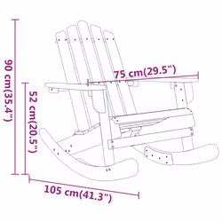 vidaXL 3 Piece Adirondack Garden Lounge Set Solid Wood Acacia - Additional view 5