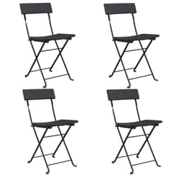 VidaXL 3152112 outdoor chair Terrace Polyrattan, Steel Black