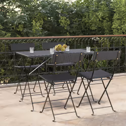 VidaXL 3152112 outdoor chair Terrace Polyrattan, Steel Black