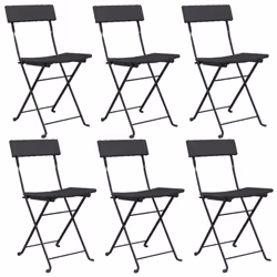 VidaXL 3152113, Terrace, Polyrattan, Steel, Black, 110 kg, 400 mm, 450 mm