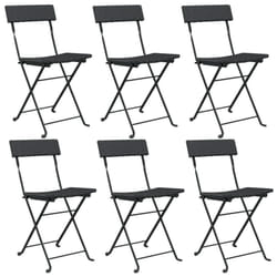 VidaXL 3152113 outdoor chair Terrace Polyrattan, Steel Black