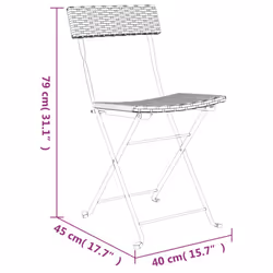 VidaXL 3152113 outdoor chair Terrace Polyrattan, Steel Black