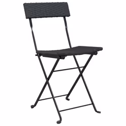 VidaXL 3152114 outdoor chair Terrace Polyrattan, Steel Black