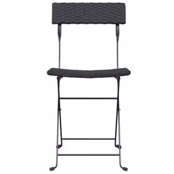 VidaXL 3152114 outdoor chair Terrace Polyrattan, Steel Black - Additional view 4
